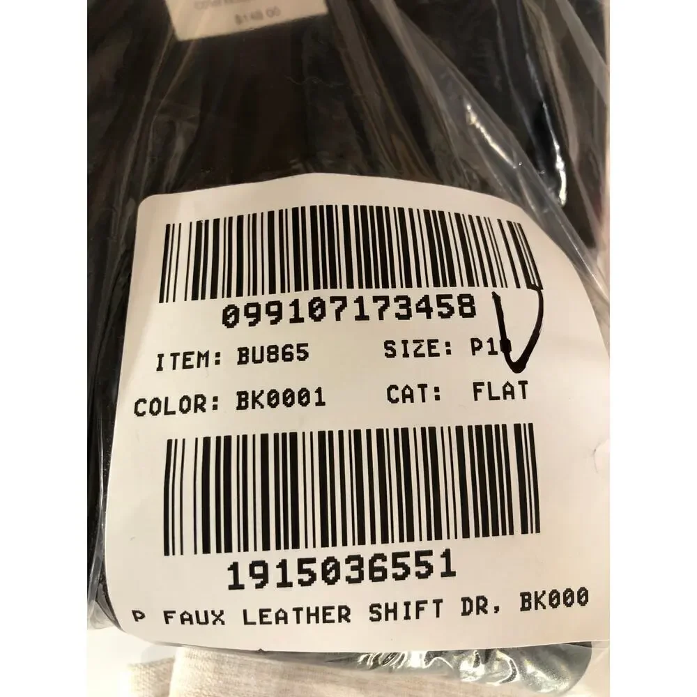 J. Crew Factory Faux Leather Shift Dress Black NWT 10P